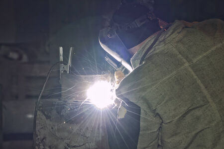 Welder at work