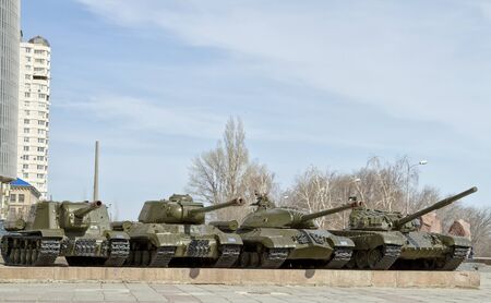 VOLGOGRAD - MARCH 20: Museum exhibits of the panorama of the battle of Stalingrad. March 20, 2015 in Volgograd, Russia.のeditorial素材