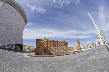 VOLGOGRAD - MARCH 20: The battle of Stalingrad, historical and memorial Museum-reserve. March 20, 2015 in Volgograd, Russia.のeditorial素材