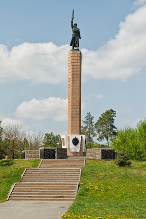 VOLGOGRAD - MAY 4: monument to chekists , officers of counterintelligence, to police officers who died in defense of Stalingrad in 1942. May 4, 2014 in Volgograd, Russia.のeditorial素材