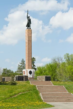 VOLGOGRAD - MAY 4: monument to chekists , officers of counterintelligence, to police officers who died in defense of Stalingrad in 1942. May 4, 2014 in Volgograd, Russia.のeditorial素材