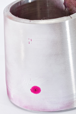 Detection of cracks, delaminations and other surface defects by capillary method of controlの写真素材