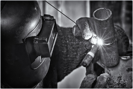 Welding control sample from a pipe of small diameter for proficiency testing by the method of argon-arc weldingの写真素材