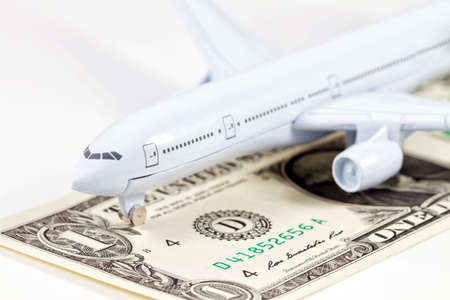 landing strip for airplanes of dollarsの写真素材