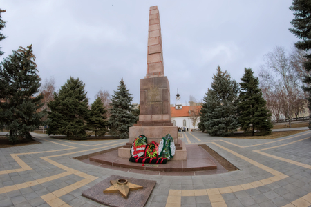 VOLGOGRAD, RUSSIA - NOVEMBER 27: Monument to heroes who died a heroic death in  defense of Stalingrad in old Sarepta. November 27, 2016 in Volgograd, Russia.のeditorial素材