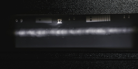 X-ray of a welded seam of the pipeline with an invalid size defectsの写真素材