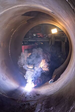 Man doing some welding workの写真素材