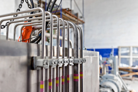 Small diameter stainless steel tubes providing compressed air measuring instrumentsの写真素材