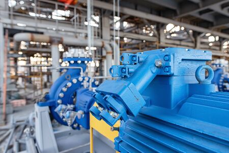 The new pumping equipment is installed on concrete foundationsの写真素材