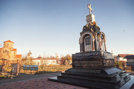 ESSENTUKI - OCTOBER 22: Memorial in memory of the genocide of the Pontic Greeks by the Ottoman Empire. October 22, 2021 in Essentuki, Russiaのeditorial素材