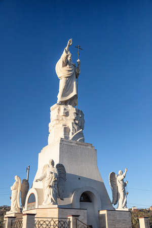 ESSENTUKI - OCTOBER 22: Statue of Jesus Christ blessing the whole Caucasus. October 22, 2021 in Essentuki, Russiaのeditorial素材