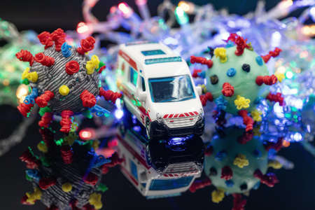 The fight of doctors with covid-19 does not stop even on holidaysの写真素材