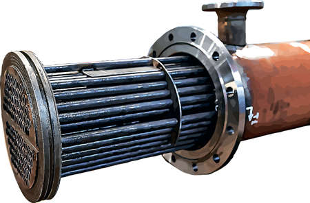 vector image of an industrial heat exchangerのイラスト素材