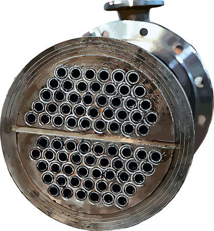 vector image of an industrial heat exchangerのイラスト素材