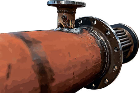 vector image of an industrial heat exchanger