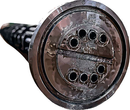 vector image of an industrial heat exchangerのイラスト素材