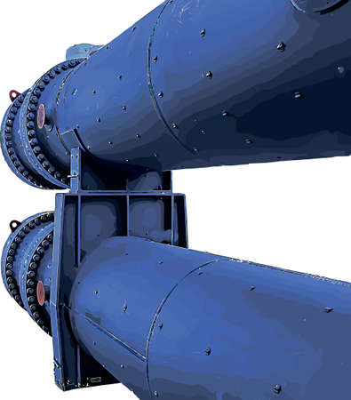 vector image of an industrial heat exchangerのイラスト素材