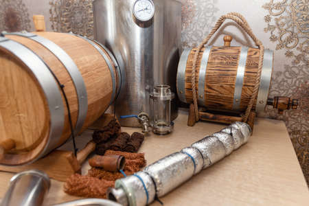 Creating an interior for blogging about cooking alcoholの写真素材