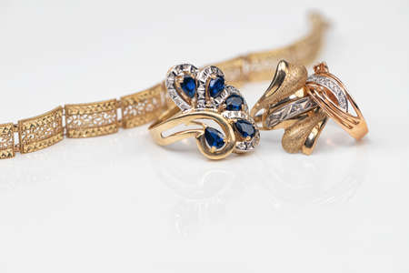 Best Gift for Girl - luxury gold Jewelryの写真素材