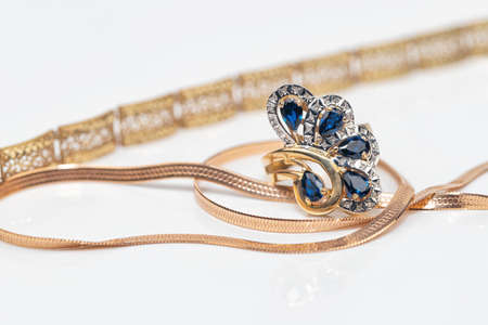 Best Gift for Girl - luxury gold Jewelryの写真素材