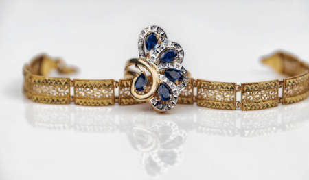 Best Gift for Girl - luxury gold Jewelryの写真素材