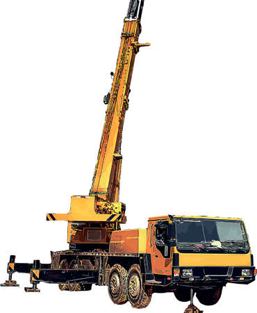 Color vector image of an industrial truck crane