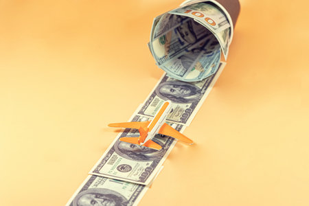 Concept: the rise in price of services in the field of air transportationの写真素材