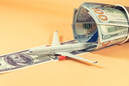 Concept: the rise in price of services in the field of air transportationの写真素材