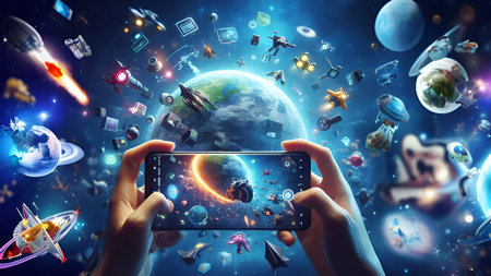 A huge variety of apps and games for your smartphoneの素材