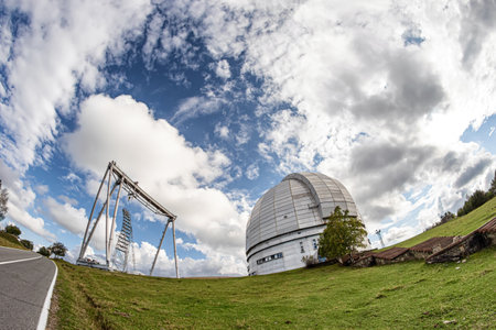 Entrance to the building of the Special Open-Air Astrophysical Observatory
