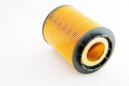A filter cartridge isolated on white backgroundの写真素材