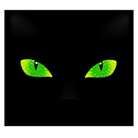 a pair of cat eyes on a black background.のイラスト素材