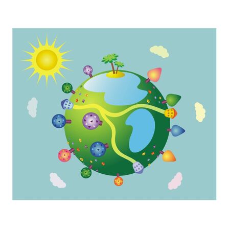 Wonderful  fairy-tale earthのイラスト素材