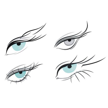 Sketch eye isolated on white backgroundのイラスト素材