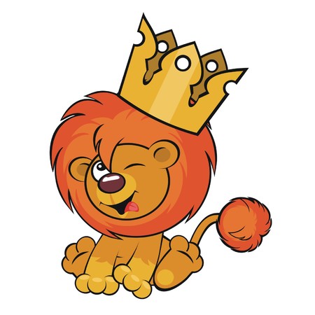 Cute lion crown のイラスト素材