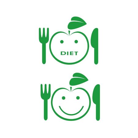 Apple Icon on white background のイラスト素材