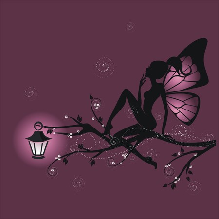 A fairy silhouette のイラスト素材
