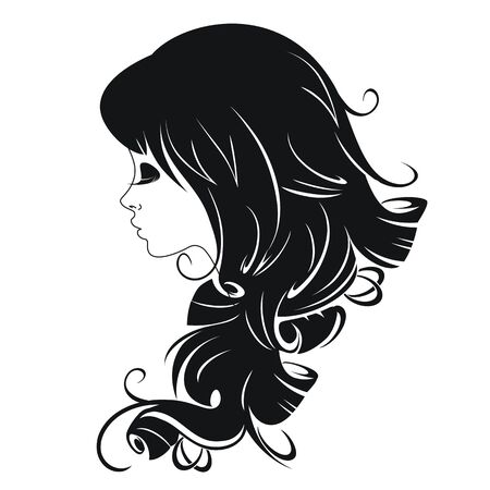 Abstract portrait of a beautiful girlのイラスト素材