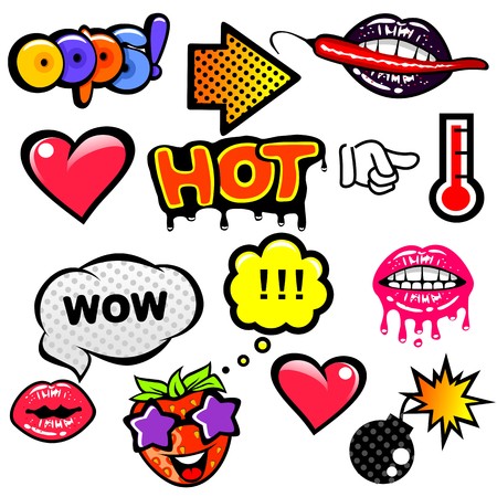 Graffiti seamless texture with simple elementsのイラスト素材