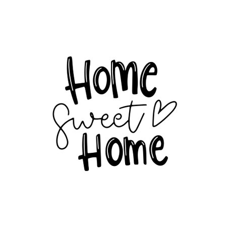 Home sweet home. Lettering phrase. Vector stock illustration for banner, poster or card.のイラスト素材