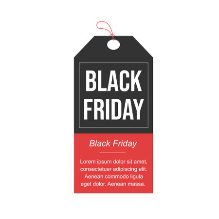 Black Friday sale tag. Black Friday banner. Vector stock illustration.のイラスト素材