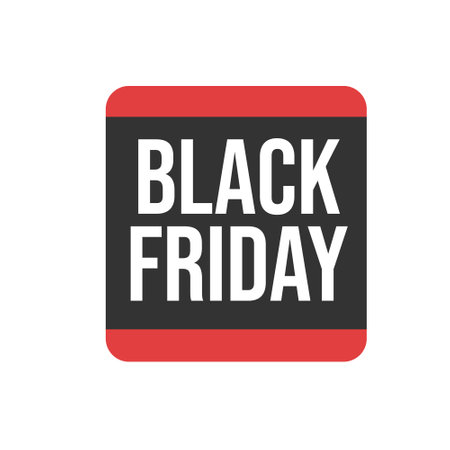 Black Friday sale sign. Black Friday banner. Vector stock illustration.のイラスト素材