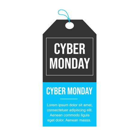 Cyber Monday Sale Label Vector Template Illustration Design Editable Resizableのイラスト素材