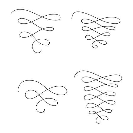 Big Collection of Handmade Set of Underline Strokes. Vector strokes in grunge marker style.のイラスト素材
