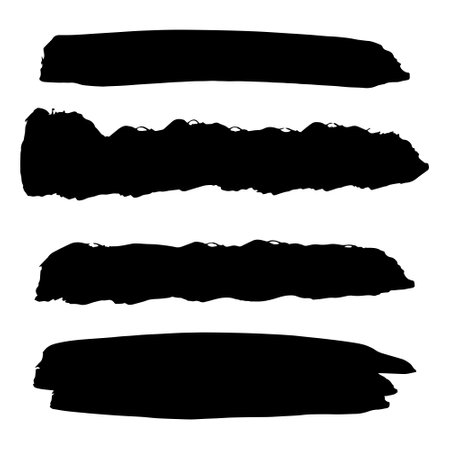 Big Collection of Handmade Set of Underline Strokes. Vector strokes in grunge marker style.のイラスト素材