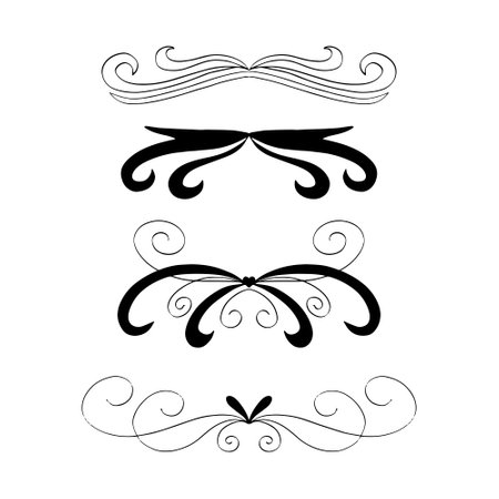 Big Collection of Handmade Set of Underline Strokes. Vector strokes in grunge marker style.のイラスト素材