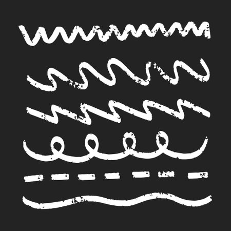 Big Collection of Handmade Set of Underline Strokes. Vector strokes in grunge marker style.のイラスト素材