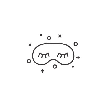 Eye mask line icon, outline vector sign, linear pictogram isolated on white. Symbol, logo illustration. Editable stroke. Pixel perfectのイラスト素材