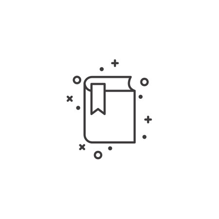 Book line icon, outline vector sign, linear pictogram isolated on white. Symbol, illustration. Editable stroke. Pixel perfectのイラスト素材