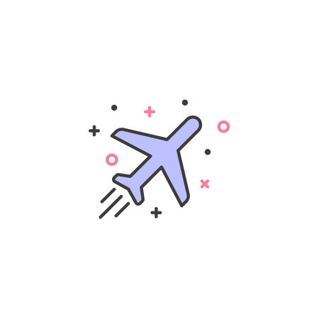Airplane icon. Simple illustration of aircraft vector icon for web designのイラスト素材